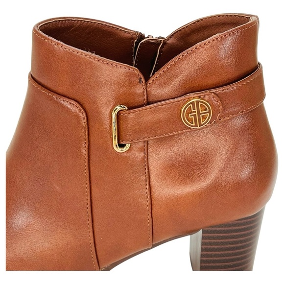 Giani Bernini Artemyss Brown Faux Leather Womens Ankle Boots Size 8.5W - Picture 6 of 13